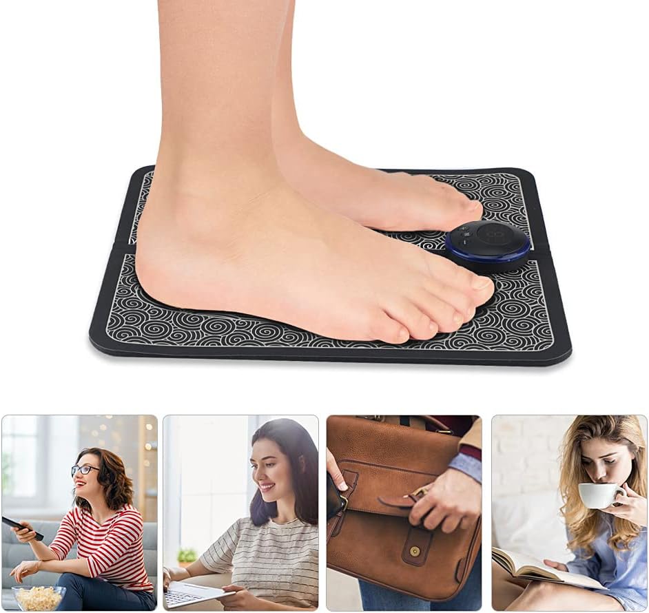 Covor electric pentru masajul picioarelor EMS cu încărcare USB
