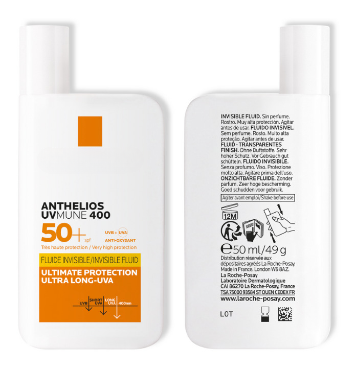 Protecție Solară SPF50+, Creamă invizibilă, Rezistentă la apă, 50ml