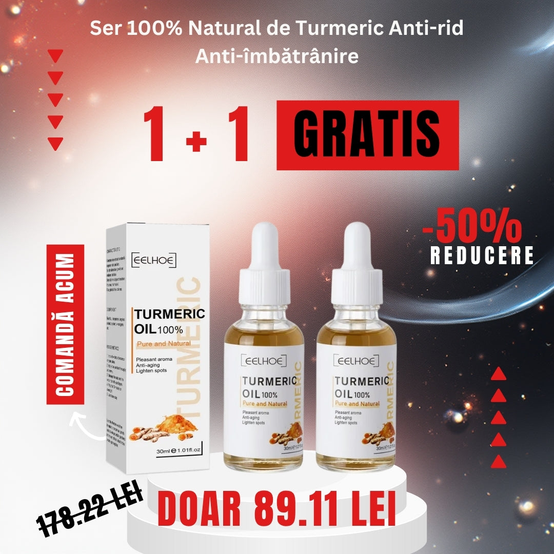 1+1 GRATIS Ser 100% Natural Ulei de Turmeric Anti-rid Anti-îmbătrânire 30ml