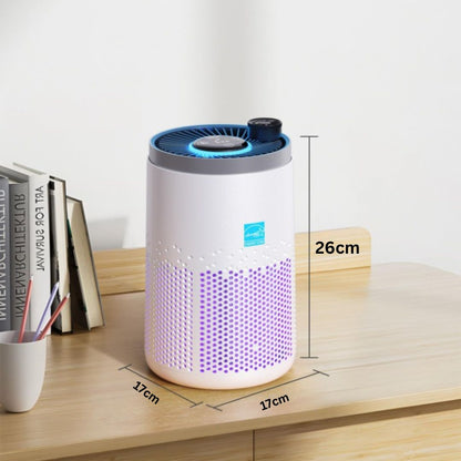 Purificator de aer MK20, Filtru HEPA 4 in 1 Carbon activ, sterilizare UV, Super silențios reducerea fumului, polenului, prafului, părului de animale și mirosurilor., A+++🌳