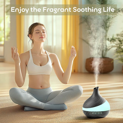 Umidificator & Difuzor Aromaterapie 500 ml – 14 Culori LED, Timer și Telecomandă, Oprire Automată, Spații Mari