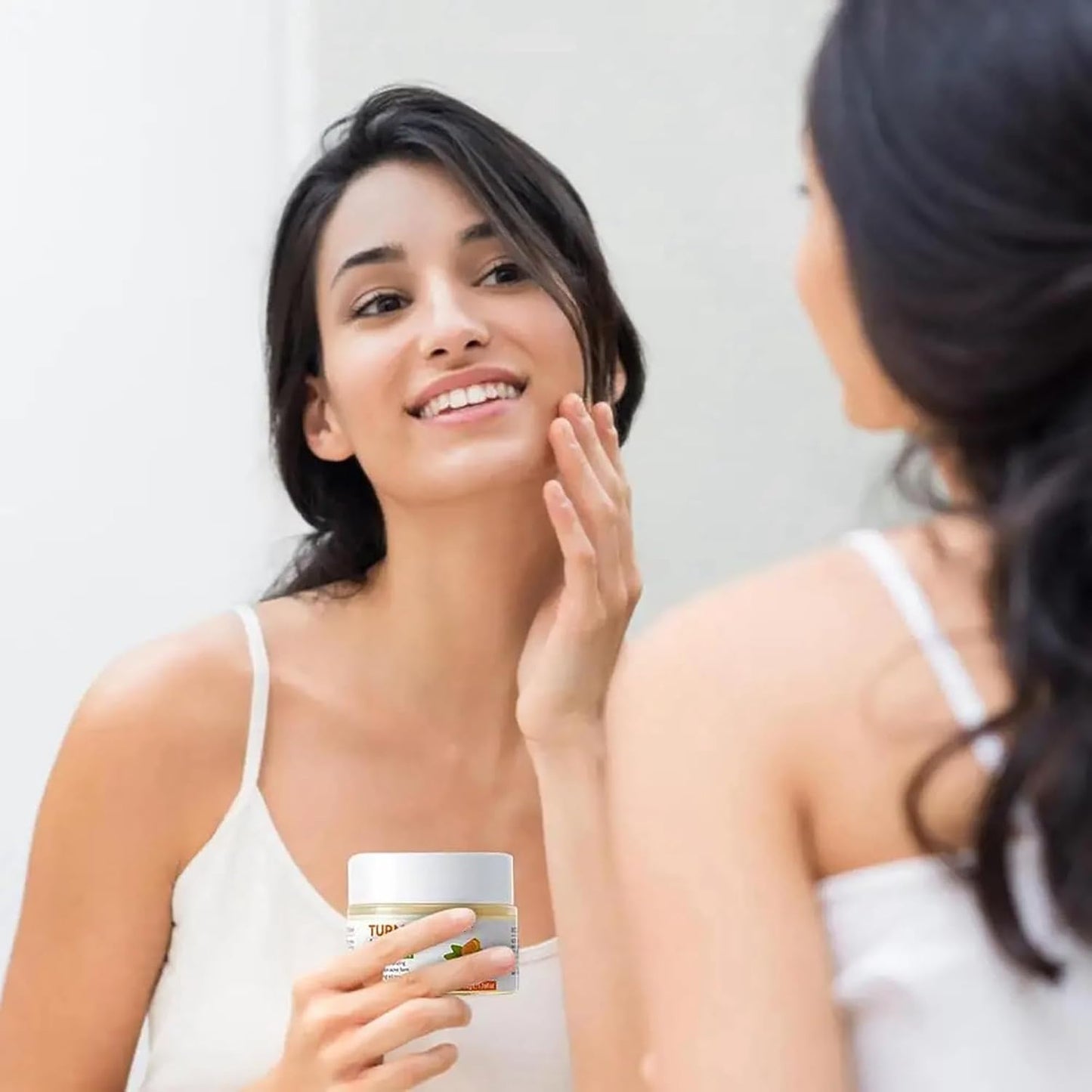 Crema de față cu Turmeric și vitamina C, cremă hidratantă pentru acnee, pete, anti-rid, zi și noapte, fermitate și netezire, uniformizează nuanța tenului — 50g