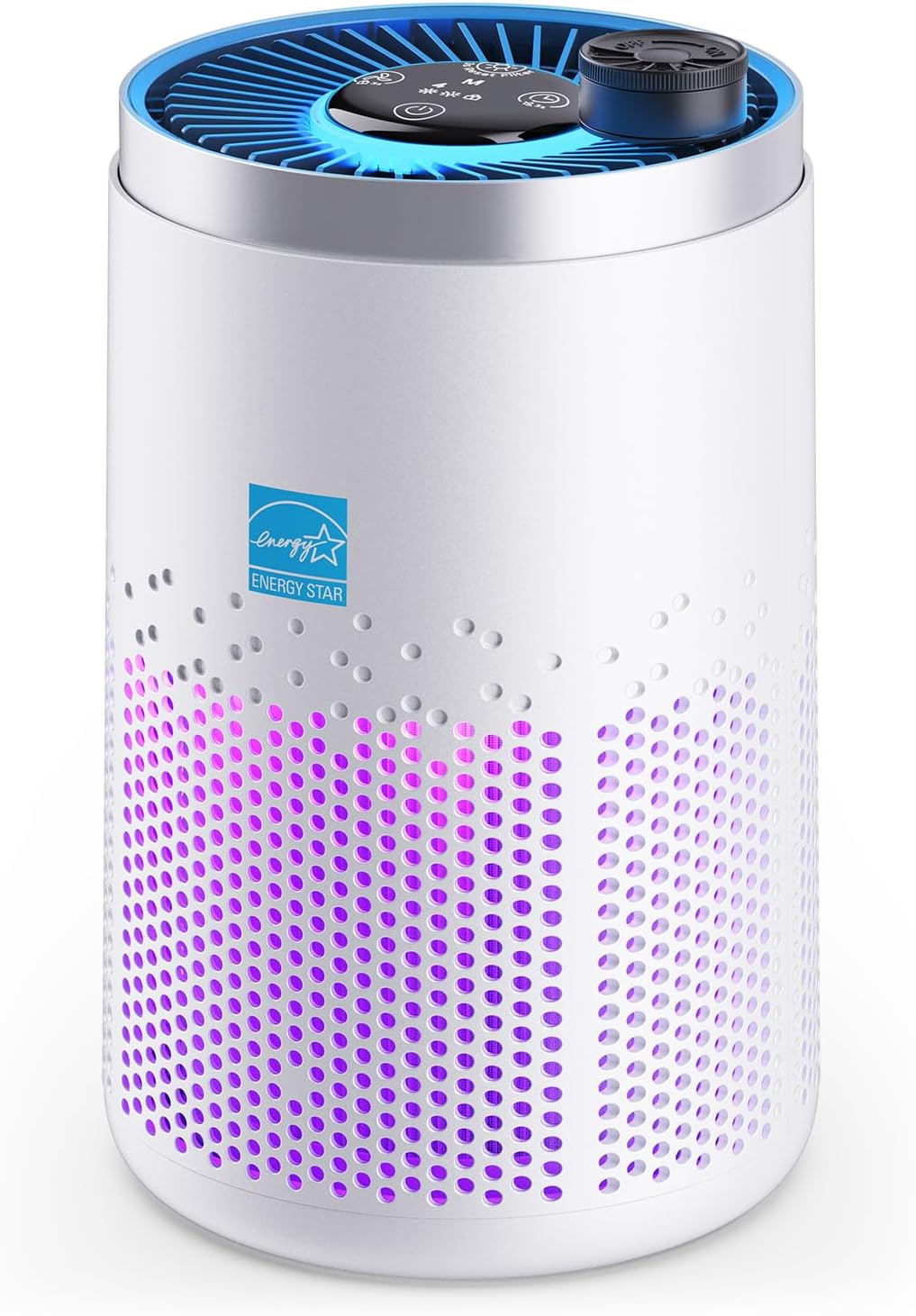 Purificator de aer MK20, Filtru HEPA 4 in 1 Carbon activ, sterilizare UV, Super silențios reducerea fumului, polenului, prafului, părului de animale și mirosurilor., A+++🌳