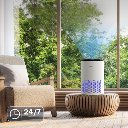 Purificator de aer CONOPU 300, Filtru 4 in 1 True HEPA Carbon activ, sterilizare UV, Super silențios, Touch Screen 🌳