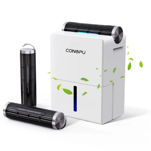 Dezumidificator Profesional CONOPU 3 in 1, Portabil, Detasabil, 800mL/zi, uscare+mod de repaus,casa,subsol, birou, 80m², 180m³/h