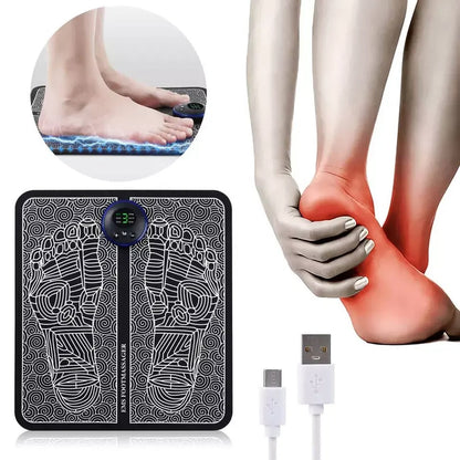 Covor electric pentru masajul picioarelor EMS cu încărcare USB