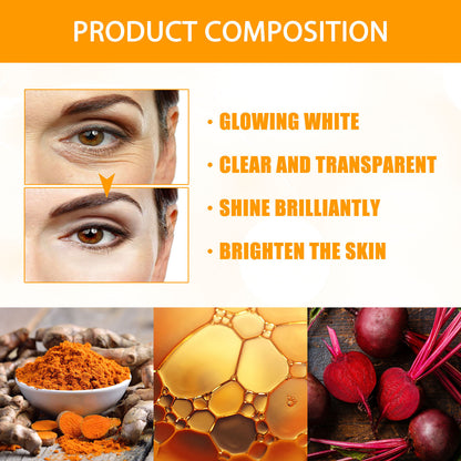 Crema de față cu Turmeric și vitamina C, cremă hidratantă pentru acnee, pete, anti-rid, zi și noapte, fermitate și netezire, uniformizează nuanța tenului — 50g