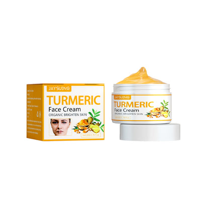 Crema de față cu Turmeric și vitamina C, cremă hidratantă pentru acnee, pete, anti-rid, zi și noapte, fermitate și netezire, uniformizează nuanța tenului — 50g