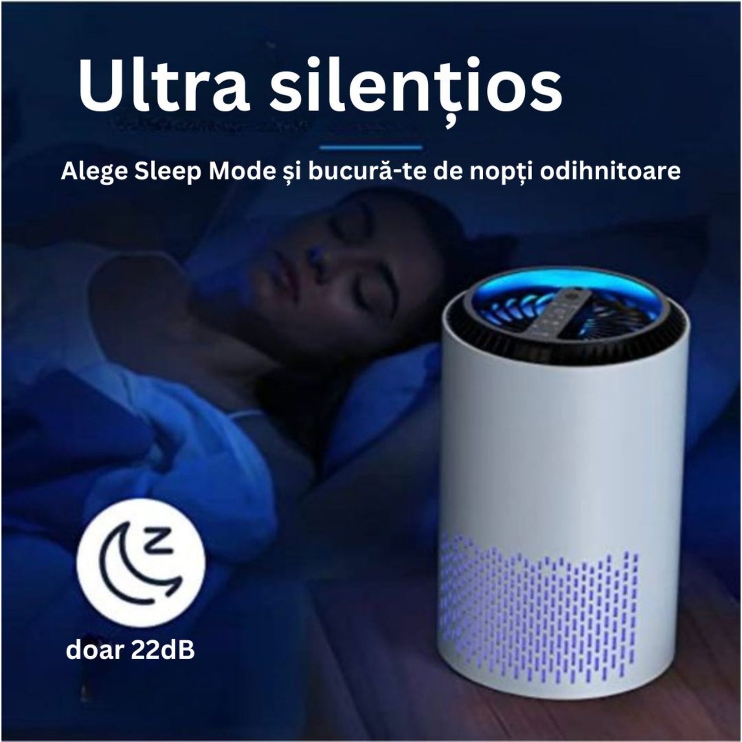 Purificator de aer CONOPU 300, Filtru 4 in 1 True HEPA Carbon activ, sterilizare UV, Super silențios, Touch Screen 🌳