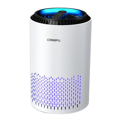Purificator de aer CONOPU 300, Filtru 4 in 1 True HEPA Carbon activ, sterilizare UV, Super silențios, Touch Screen 🌳