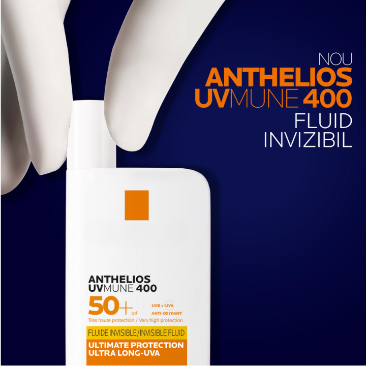 Protecție Solară SPF50+, Creamă invizibilă, Rezistentă la apă, 50ml