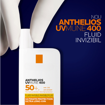 Protecție Solară SPF50+, Creamă invizibilă, Rezistentă la apă, 50ml
