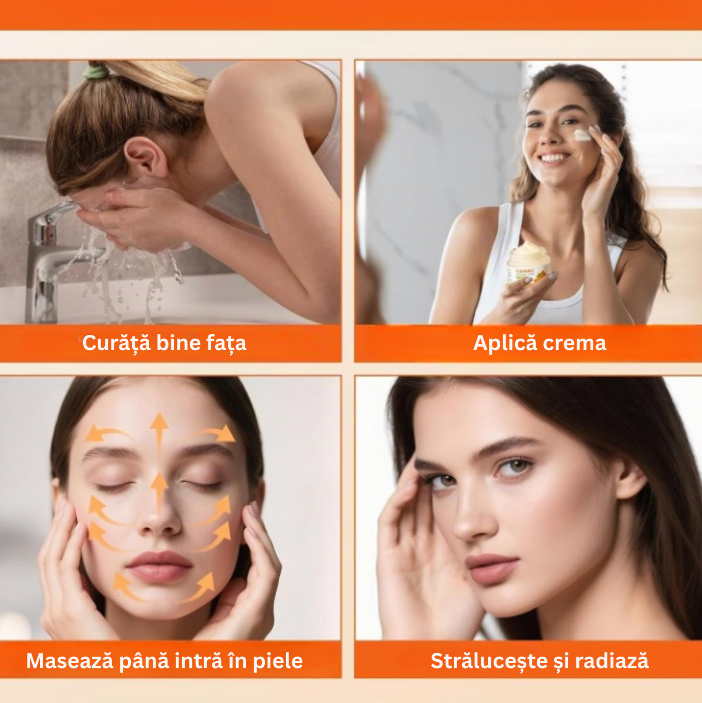 Crema de față cu Turmeric și vitamina C, cremă hidratantă pentru acnee, pete, anti-rid, zi și noapte, fermitate și netezire, uniformizează nuanța tenului — 50g