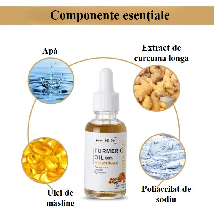 1+1 GRATIS Ser 100% Natural Ulei de Turmeric Anti-rid Anti-îmbătrânire 30ml