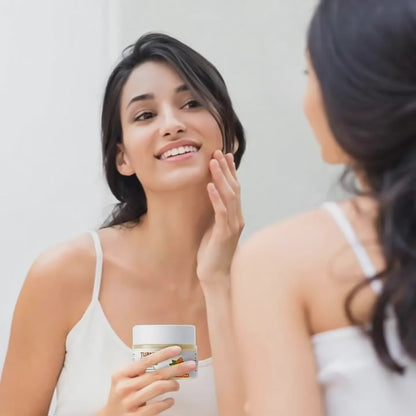 Crema de față cu Turmeric și vitamina C, cremă hidratantă pentru acnee, pete, anti-rid, zi și noapte, fermitate și netezire, uniformizează nuanța tenului — 50g